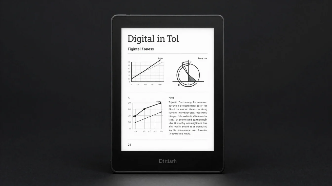Digital ebook reader displaying clean layout and diagrams on dark